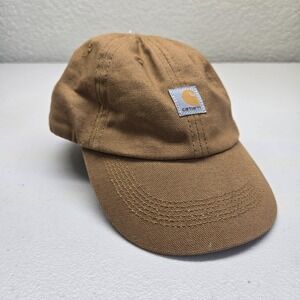 Carhartt Baseball Cap INFANT OS Brown Curved Strapback Patch Logo